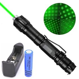 Green Laser Pointer Pen Astronomy Star Visible Beam Lazer&Battery&Charger (Option: 1pc)