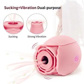 Discreet 10 Speed Personal Massage Rose Vibrator-Sucking Massager For Women (Option: PINK)